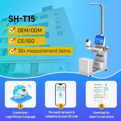 Multifunctional 15-inch Touch Screen Smart Medical Health Analyzer Checkup Kiosk