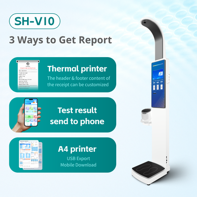 Self Service Health Kiosk Height Weight and Blood Pressure Scale for Pharmacy Body Composition Analyzer Machine