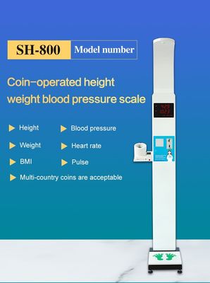 Coin Pusher Medical Height Weight Blood Pressure Scale Digital Led Display