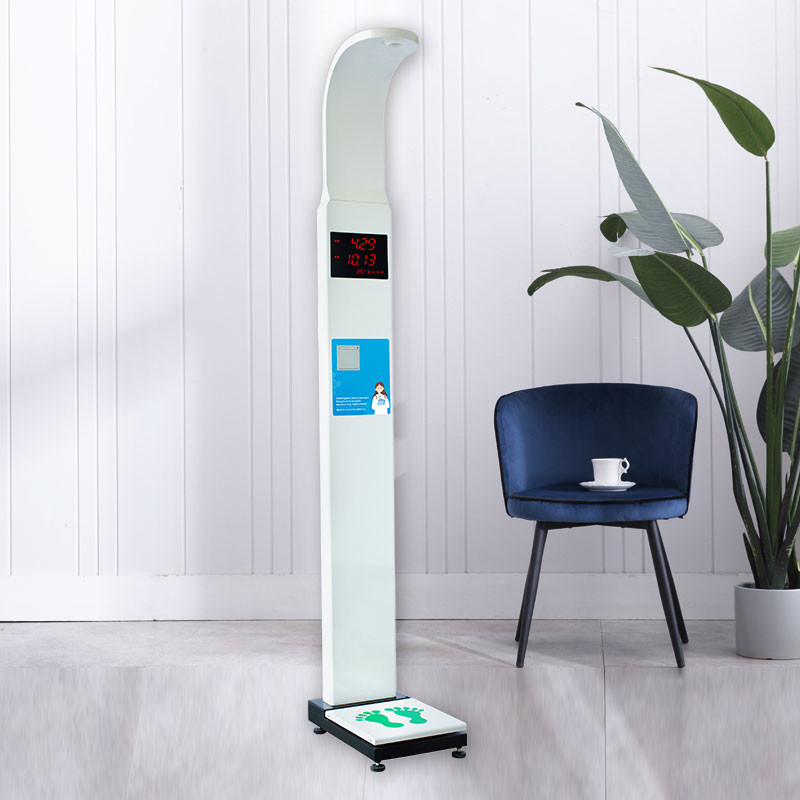 Physical Examination Led Height And Weight Machine RS232 Ultrasonic AC100V