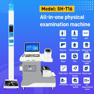 医療健康キオスク 遠隔医療機能を備えたワンストップセルフサービス全身チェックステーション スチール血圧キオスク